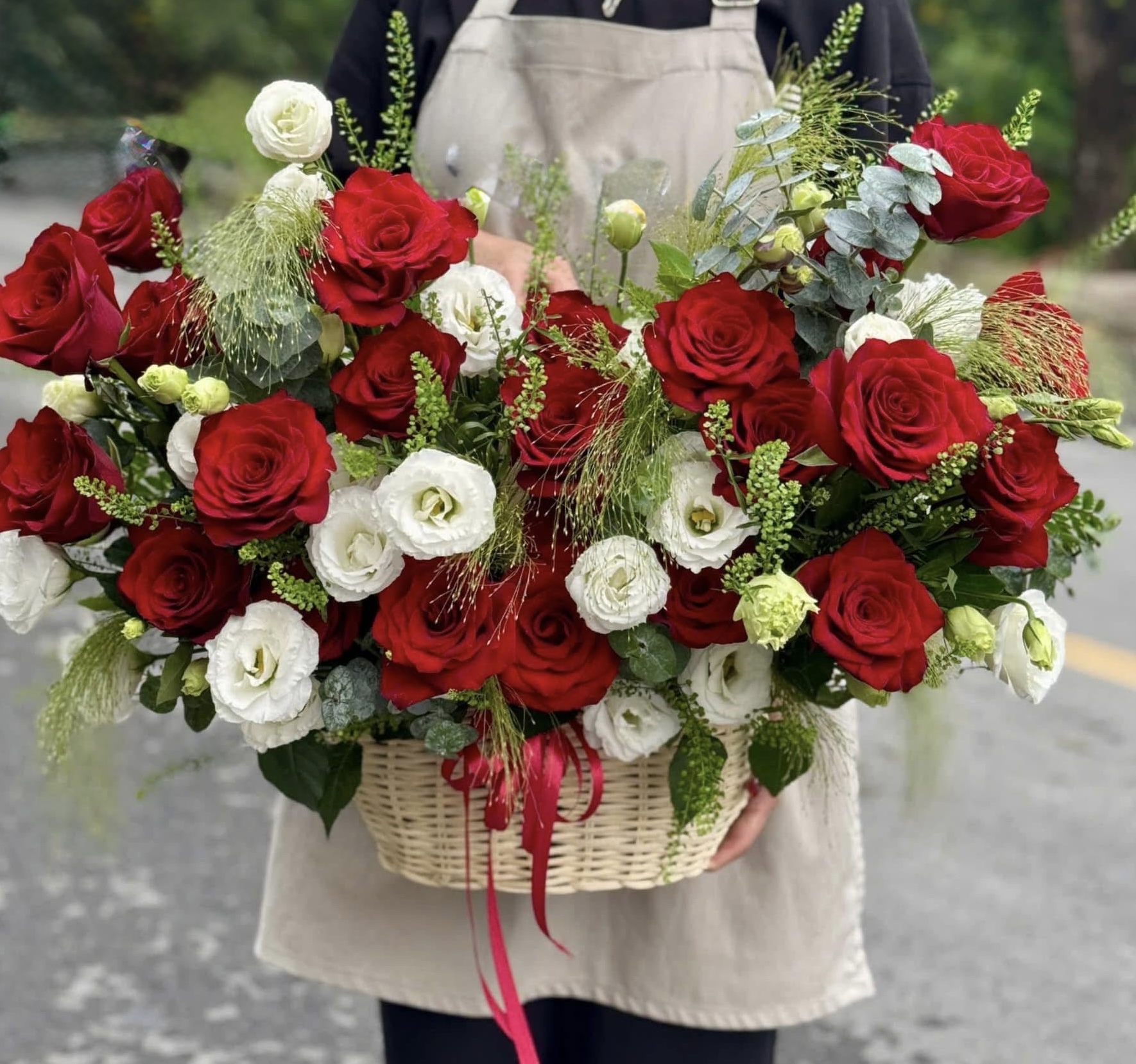 Crimson Glory _ Flower Basket
